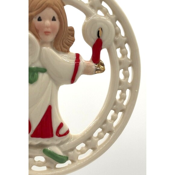 Lenox Pierced Figural Angel Christmas Ornament Bone China 24K‎ Gold Accent 3.5" - Picture 5 of 16